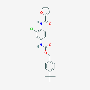 molecular formula C23H23ClN2O4 B397886 4-Tert-butylbenzyl 3-chloro-4-(2-furoylamino)phenylcarbamate 
