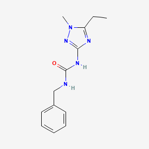 molecular formula C13H17N5O B3978863 N-benzyl-N'-(5-ethyl-1-methyl-1H-1,2,4-triazol-3-yl)urea 
