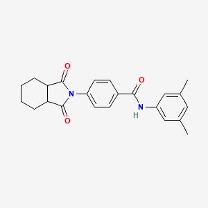molecular formula C23H24N2O3 B3978872 N-(3,5-dimethylphenyl)-4-(1,3-dioxooctahydro-2H-isoindol-2-yl)benzamide 