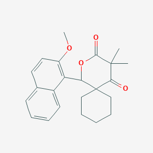 molecular formula C23H26O4 B3978877 1-(2-methoxy-1-naphthyl)-4,4-dimethyl-2-oxaspiro[5.5]undecane-3,5-dione 