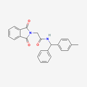 molecular formula C24H20N2O3 B3978880 2-(1,3-dioxo-1,3-dihydro-2H-isoindol-2-yl)-N-[(4-methylphenyl)(phenyl)methyl]acetamide 