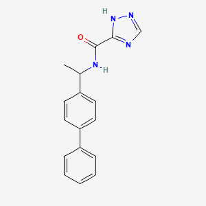 molecular formula C17H16N4O B3978887 N-[1-(4-biphenylyl)ethyl]-1H-1,2,4-triazole-3-carboxamide 