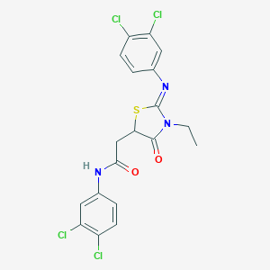N-(3,4-dichlorophenyl)-2-{2-[(3,4-dichlorophenyl)imino]-3-ethyl-4-oxo-1,3-thiazolidin-5-yl}acetamide