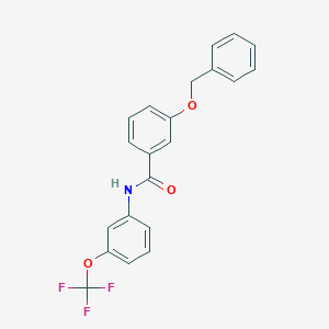 molecular formula C21H16F3NO3 B397946 3-(benzyloxy)-N-[3-(trifluoromethoxy)phenyl]benzamide 
