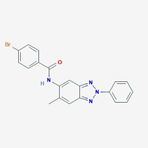 molecular formula C20H15BrN4O B397948 4-bromo-N-(6-methyl-2-phenyl-2H-1,2,3-benzotriazol-5-yl)benzamide 