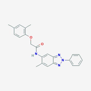 molecular formula C23H22N4O2 B397950 2-(2,4-dimethylphenoxy)-N-(6-methyl-2-phenyl-2H-benzotriazol-5-yl)acetamide 