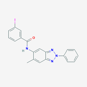 molecular formula C20H15IN4O B397955 3-iodo-N-(6-methyl-2-phenyl-2H-1,2,3-benzotriazol-5-yl)benzamide 