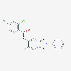 molecular formula C20H14Cl2N4O B397959 2,4-dichloro-N-(6-methyl-2-phenyl-2H-1,2,3-benzotriazol-5-yl)benzamide 