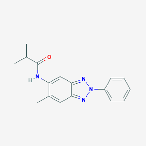 molecular formula C17H18N4O B397961 2-methyl-N-(6-methyl-2-phenyl-2H-benzotriazol-5-yl)propanamide 