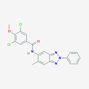 3,5-dichloro-4-methoxy-N-(6-methyl-2-phenyl-2H-1,2,3-benzotriazol-5-yl)benzamide