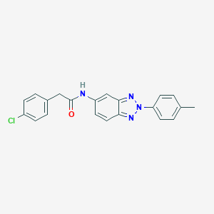 2-(4-chlorophenyl)-N-[2-(4-methylphenyl)-2H-benzotriazol-5-yl]acetamide