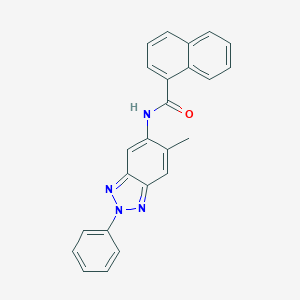 molecular formula C24H18N4O B397973 N-(6-methyl-2-phenyl-2H-benzotriazol-5-yl)naphthalene-1-carboxamide 