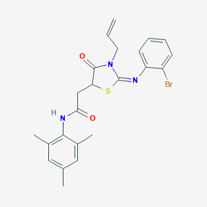 2-{3-allyl-2-[(2-bromophenyl)imino]-4-oxo-1,3-thiazolidin-5-yl}-N-mesitylacetamide
