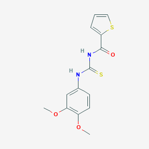 molecular formula C14H14N2O3S2 B398011 N-[(3,4-dimethoxyphenyl)carbamothioyl]thiophene-2-carboxamide 