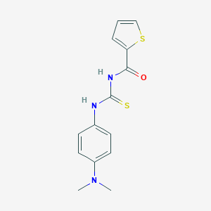molecular formula C14H15N3OS2 B398014 N-[4-(dimethylamino)phenyl]-N'-(thien-2-ylcarbonyl)thiourea 
