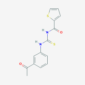 molecular formula C14H12N2O2S2 B398016 N-[(3-acetylphenyl)carbamothioyl]thiophene-2-carboxamide 