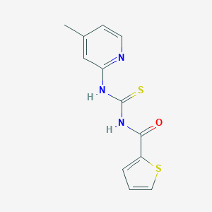 molecular formula C12H11N3OS2 B398018 N-(4-methyl-2-pyridinyl)-N'-(2-thienylcarbonyl)thiourea 