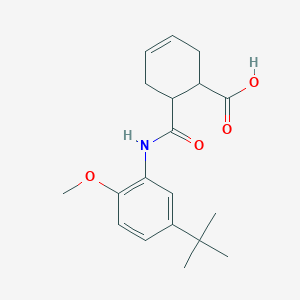 molecular formula C19H25NO4 B3980325 6-[(5-tert-butyl-2-methoxyphenyl)carbamoyl]cyclohex-3-ene-1-carboxylic acid 