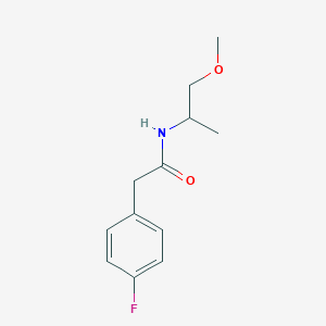 molecular formula C12H16FNO2 B3980388 2-(4-fluorophenyl)-N-(2-methoxy-1-methylethyl)acetamide 