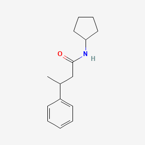 molecular formula C15H21NO B3980437 N-cyclopentyl-3-phenylbutanamide 