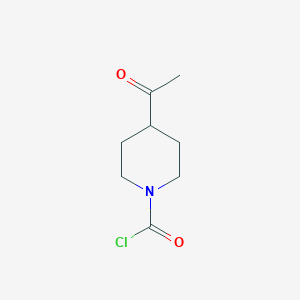 molecular formula C8H12ClNO2 B039807 4-Acetylpiperidine-1-carbonyl chloride CAS No. 125094-85-1