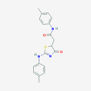 molecular formula C19H19N3O2S B398084 2-[2-(4-methylanilino)-4-oxo-1,3-thiazol-5-yl]-N-(4-methylphenyl)acetamide 