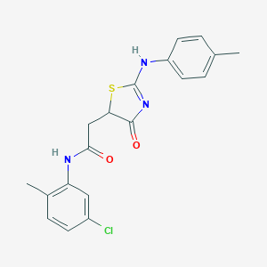 molecular formula C19H18ClN3O2S B398089 N-(5-chloro-2-methylphenyl)-2-[2-(4-methylanilino)-4-oxo-1,3-thiazol-5-yl]acetamide 