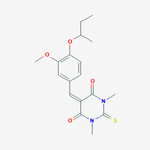 5-(4-sec-butoxy-3-methoxybenzylidene)-1,3-dimethyl-2-thioxodihydro-4,6(1H,5H)-pyrimidinedione