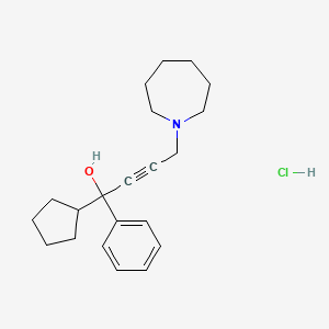 4-(1-azepanyl)-1-cyclopentyl-1-phenyl-2-butyn-1-ol hydrochloride