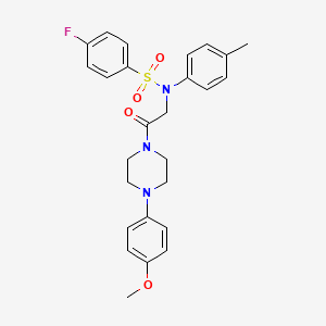 4-fluoro-N-{2-[4-(4-methoxyphenyl)-1-piperazinyl]-2-oxoethyl}-N-(4-methylphenyl)benzenesulfonamide