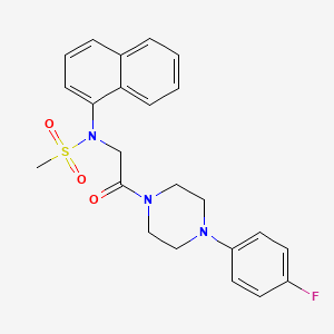 N-{2-[4-(4-fluorophenyl)-1-piperazinyl]-2-oxoethyl}-N-1-naphthylmethanesulfonamide