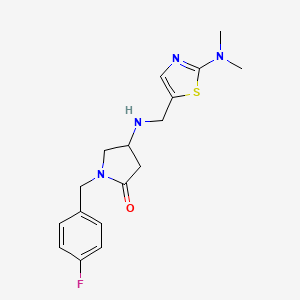 4-({[2-(dimethylamino)-1,3-thiazol-5-yl]methyl}amino)-1-(4-fluorobenzyl)-2-pyrrolidinone