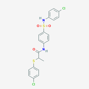 N-(4-{[(4-chlorophenyl)amino]sulfonyl}phenyl)-2-[(4-chlorophenyl)thio]propanamide