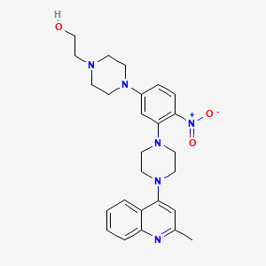 2-(4-{3-[4-(2-methyl-4-quinolinyl)-1-piperazinyl]-4-nitrophenyl}-1-piperazinyl)ethanol