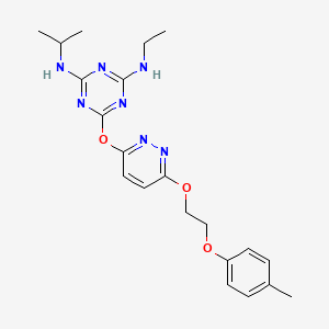 N-ethyl-N'-isopropyl-6-({6-[2-(4-methylphenoxy)ethoxy]-3-pyridazinyl}oxy)-1,3,5-triazine-2,4-diamine