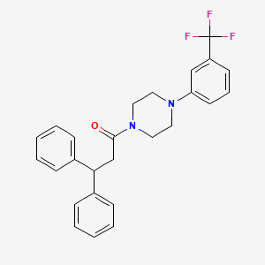 1-(3,3-diphenylpropanoyl)-4-[3-(trifluoromethyl)phenyl]piperazine