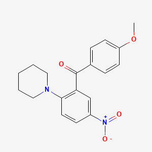 (4-methoxyphenyl)[5-nitro-2-(1-piperidinyl)phenyl]methanone