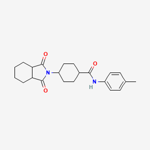 molecular formula C22H28N2O3 B3981076 4-(1,3-dioxooctahydro-2H-isoindol-2-yl)-N-(4-methylphenyl)cyclohexanecarboxamide 