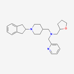 1-[1-(2,3-dihydro-1H-inden-2-yl)-4-piperidinyl]-N-(2-pyridinylmethyl)-N-(tetrahydro-2-furanylmethyl)methanamine