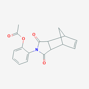 molecular formula C17H15NO4 B398110 2-(3,5-Dioxo-4-azatricyclo[5.2.1.0~2,6~]dec-8-en-4-yl)phenyl acetate 