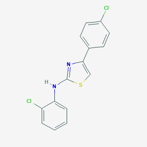 molecular formula C15H10Cl2N2S B398111 N-(2-chlorophenyl)-4-(4-chlorophenyl)-1,3-thiazol-2-amine 
