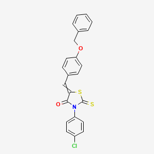 molecular formula C23H16ClNO2S2 B3981134 5-[4-(benzyloxy)benzylidene]-3-(4-chlorophenyl)-2-thioxo-1,3-thiazolidin-4-one 