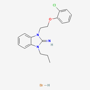 molecular formula C18H21BrClN3O B3981144 1-[2-(2-chlorophenoxy)ethyl]-3-propyl-1,3-dihydro-2H-benzimidazol-2-imine hydrobromide 