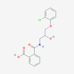 molecular formula C17H16ClNO5 B3981171 2-{[3-(2-Chlorophenoxy)-2-hydroxypropyl]carbamoyl}benzoic acid 