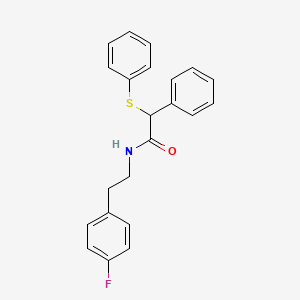 molecular formula C22H20FNOS B3981177 N-[2-(4-fluorophenyl)ethyl]-2-phenyl-2-(phenylthio)acetamide 