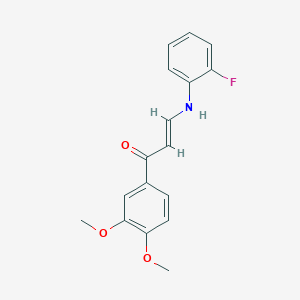 1-(3,4-dimethoxyphenyl)-3-[(2-fluorophenyl)amino]-2-propen-1-one