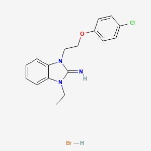 molecular formula C17H19BrClN3O B3981319 1-[2-(4-chlorophenoxy)ethyl]-3-ethyl-1,3-dihydro-2H-benzimidazol-2-imine hydrobromide 