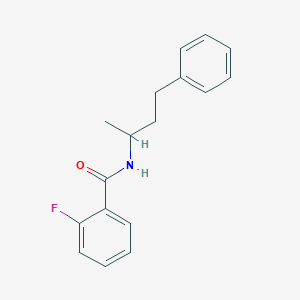 molecular formula C17H18FNO B3981347 2-fluoro-N-(4-phenylbutan-2-yl)benzamide 