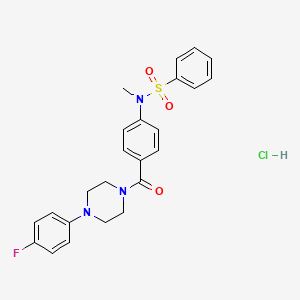 N-(4-{[4-(4-fluorophenyl)-1-piperazinyl]carbonyl}phenyl)-N-methylbenzenesulfonamide hydrochloride