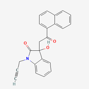 molecular formula C23H17NO3 B3981384 3-hydroxy-3-[2-(1-naphthyl)-2-oxoethyl]-1-(2-propyn-1-yl)-1,3-dihydro-2H-indol-2-one 